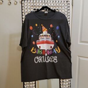2XL  Birthday Cruise dark Grey tshirt